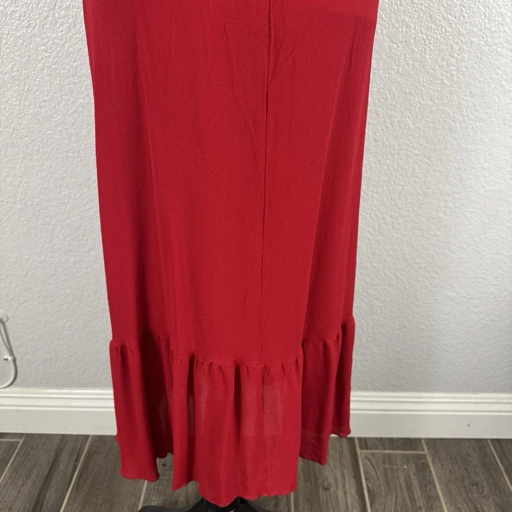 Reformations Dress Red Women 10 Butterfly Cherry Milkmaid Babydoll Maxi Romantic